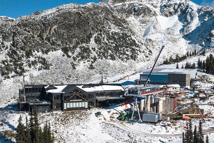 top station of the gondola under construction